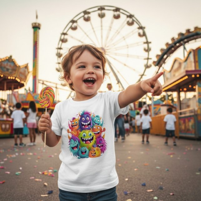 Cute Colorful Monster Squad Baby Shirt (Von Creator hochgeladen)