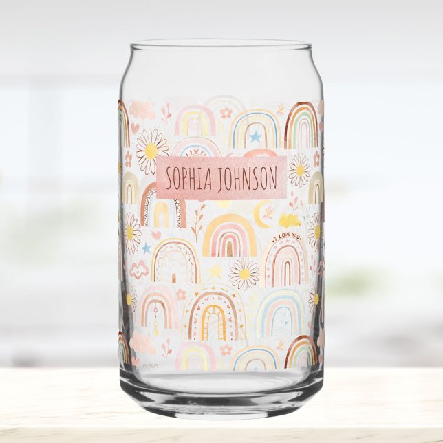 Cute Colorful Rainbows and Daisy Flowers Abstract (In situ)