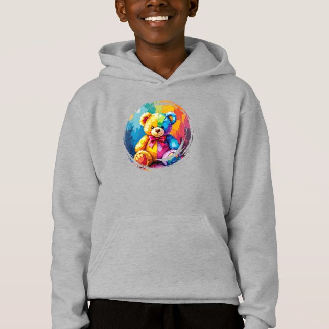 cute colorful teddy T-Shirt Hoodie (Vorderseite)