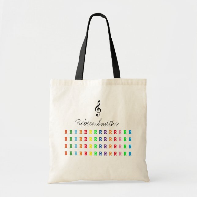 Cute Colors Personalized Tragetasche (Vorne)