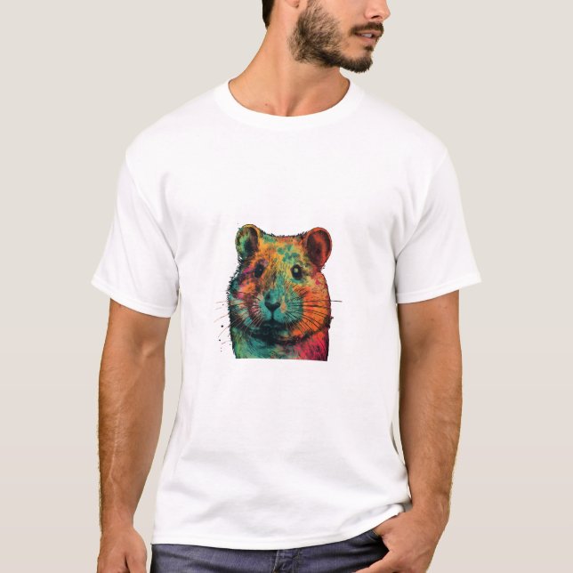 cute colour full hamster art design  T-Shirt (Vorderseite)