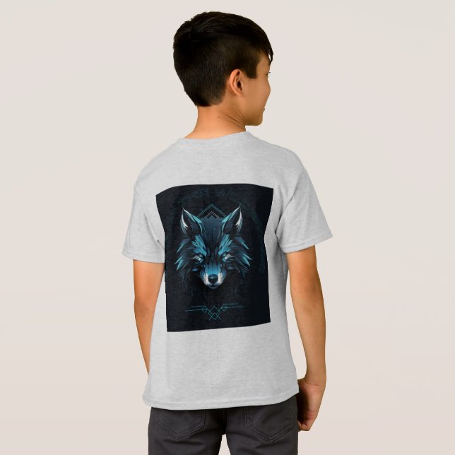 Cute & Comfy Kinder Grau T-Shirt (Schwarz voll)