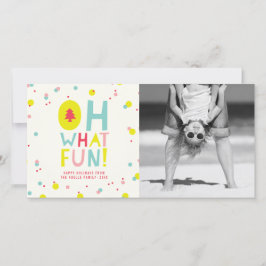 Cute Confetti Oh What Fun Dots Carte photo de vaca