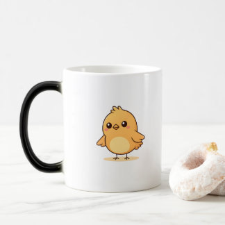 Cute Confused Chick Minimal Cartoon Verwandlungstasse