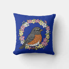 Cute Connecticut Bird With Mirabilis Kissen