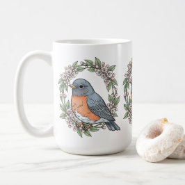 Cute Connecticut Bird With Mountain Laurel Kaffeetasse