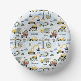 Cute Construction Themed Birthday Party Pappteller