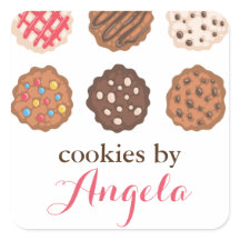 Cute Cookies Cookie Business Bakery Étiquette de p
