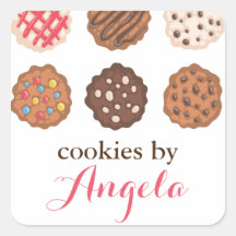 Cute Cookies Cookie Business Bakery Étiquette de p