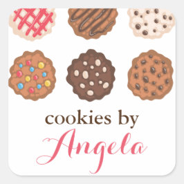 Cute Cookies Cookie Business Bakery Étiquette de p