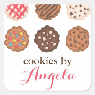 Cute Cookies Cookie Business Bakery Étiquette de p