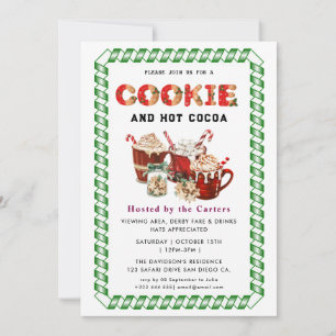 Cute Cookies et cacao Fête Invitation