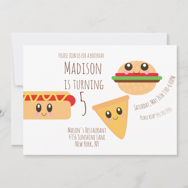 Cute Cookout Anniversaire Fête Invitation (Devant)