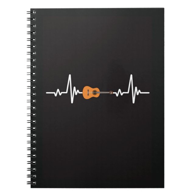 Cute Cool Guitar Notebook Music Musical Guitarist Notizblock (Vorderseite)