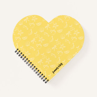 Cute Coquette Bows and Cherries Pattern Notebook Notizbuch