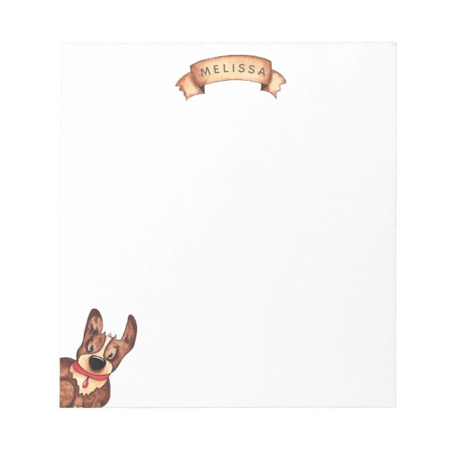 Cute Corgi | Bloc-notes personnalisé (Devant)