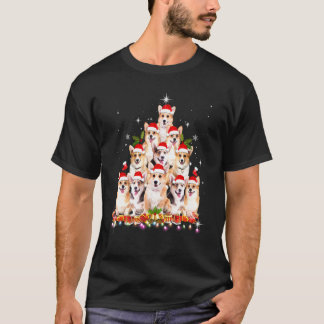Cute Corgi Christmas Tree Dog Santa Xmas Tee Pajam