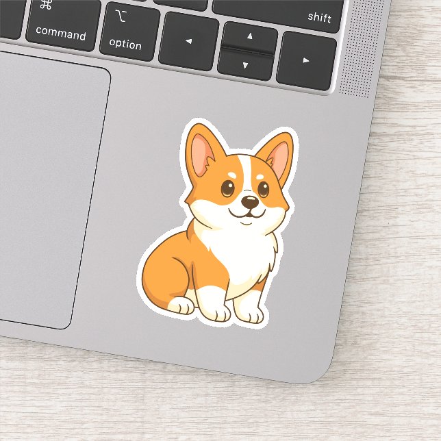 Cute Corgi Dog Aufkleber (Detail)