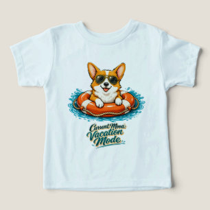 Cute Corgi Summer Vacation Mode T-Shirt