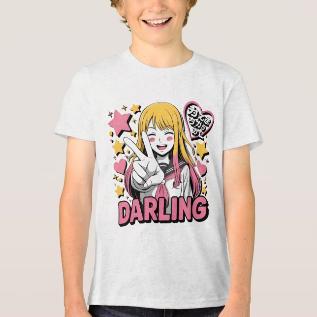 cute cosplayer T-Shirt Tri-Blend Shirt (Vorderseite)