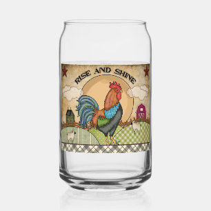 Cute Country rooster rise brille ferme