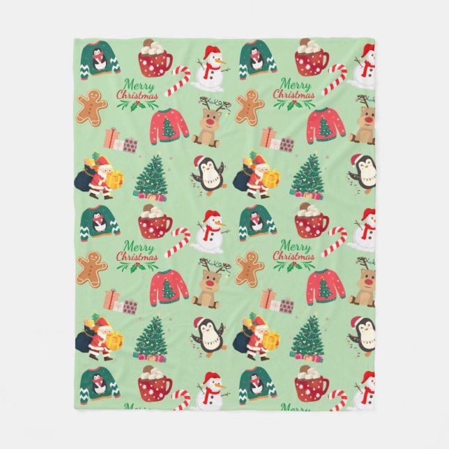Cute couverture en polaire Noël (Devant)