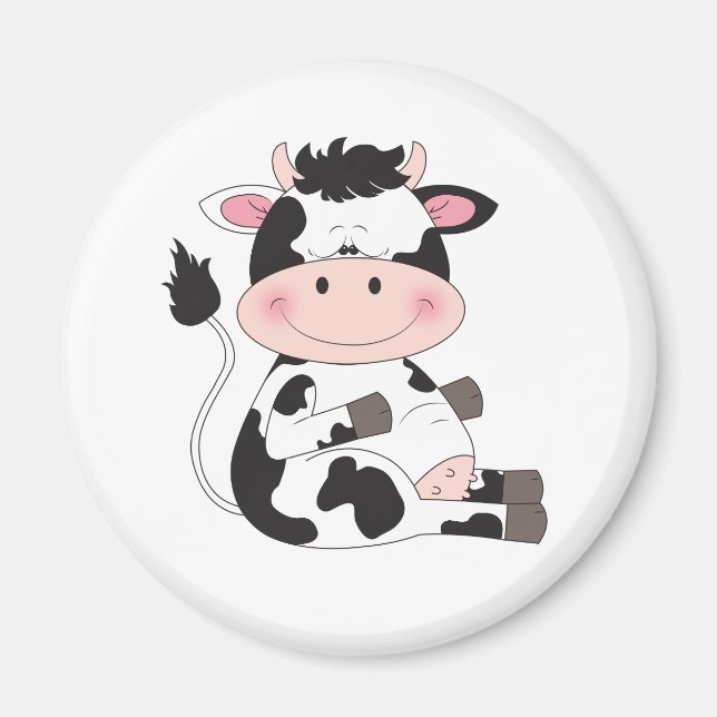 Cute Cow Cartoon Magnet (Vorne)