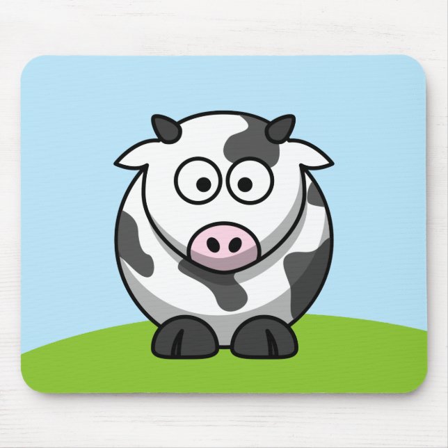 Cute Cow Cartoon Mousepad (Vorne)