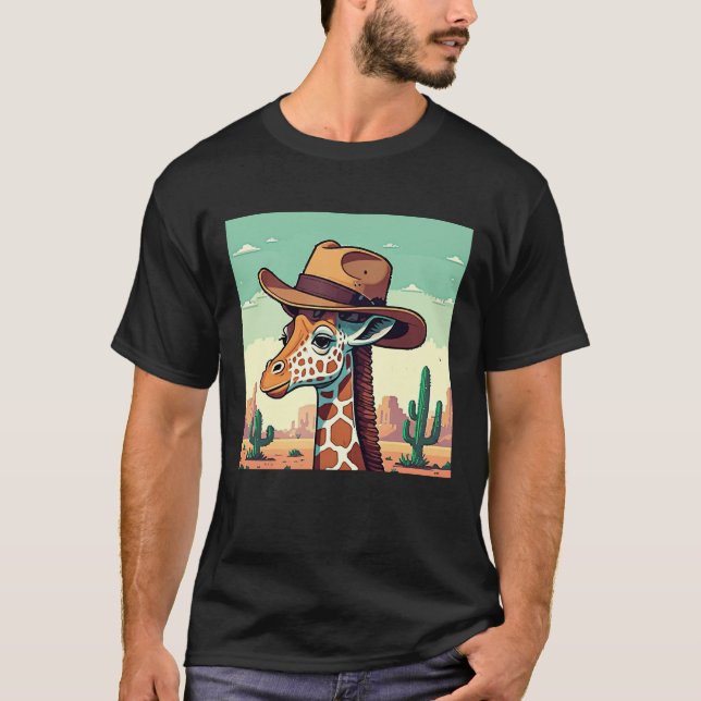 Cute Cowboy Giraffe T-Shirt | Giraffe  (Devant)