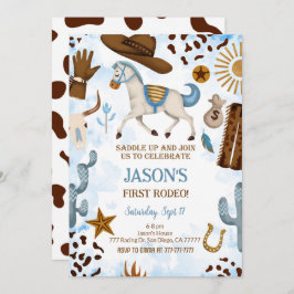 Cute Cowboy Invitation Anniversaire