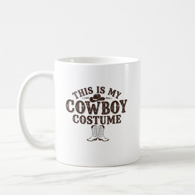 Cute Cowboy Western Cowboy Outfit Men  Coffee Mug (Gauche)