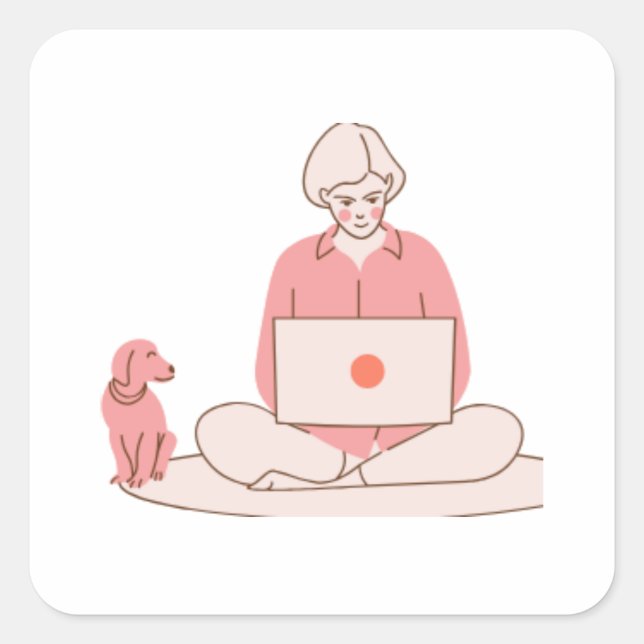 Cute Cozy Aesthetic Girl Sticker (Vorderseite)