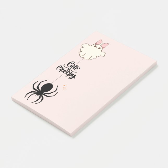 Cute & Creepy — A Playful Haunt in Pastel Post-it Klebezettel (angewinkelt)
