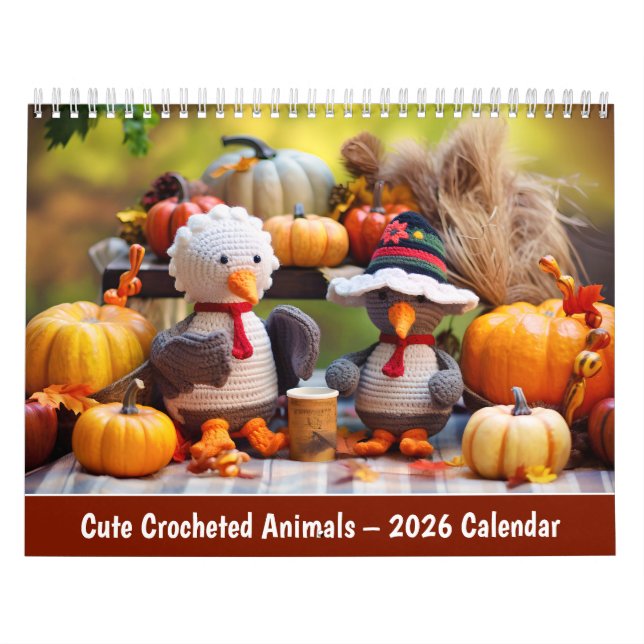 Cute Crocheted Animals – 2026 Calendar Kalender (Titelbild)
