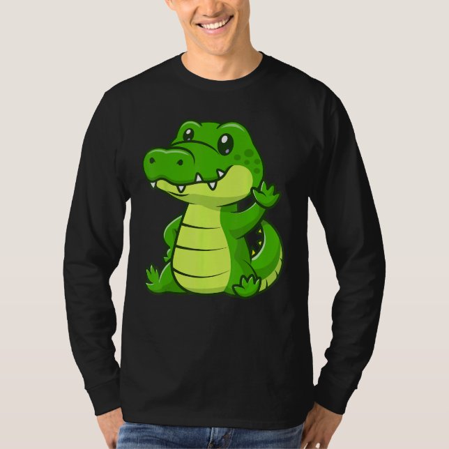 Cute Crocodile Pet T-Shirt (Vorderseite)