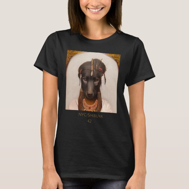 Cute cuddly   face portrait of an Ancient dog as C T-Shirt (Vorderseite)
