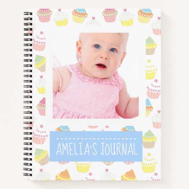 Cute Cupcakes Custom Baby Photo Journal (Devant)