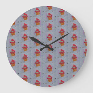 Cute Cupcakes Round Clock Große Wanduhr