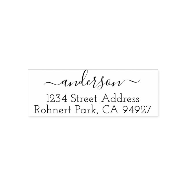 Cute Custom Address Stamp With Script Font Permastempel (Design)
