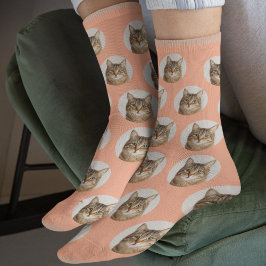 Cute Custom Cat Photo Socks Socken