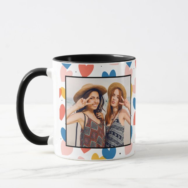 Cute Custom Heart Photo Mug (Gauche)