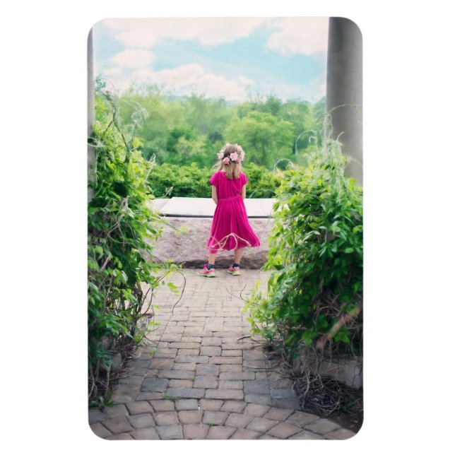 Cute Custom Personalized Child Foto Template Magnet (Vertikal)
