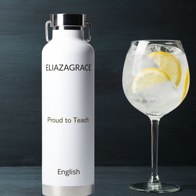 Cute Custom Subject Teacher Insulated  Trinkflasche (Von Creator hochgeladen)