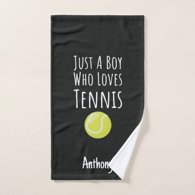 Cute Custom Tennis Towel Player For Baby Boy (Serviette à main)