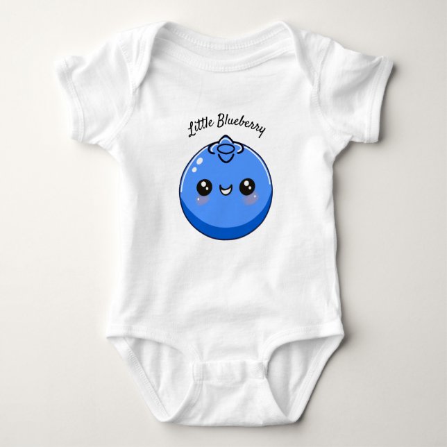 Cute Customizable Kawaii Blueberry Baby Bodysuit Strampler (Vorderseite)
