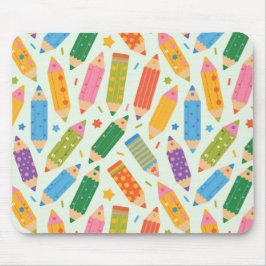 Cute Customizable Pencil Print Mousepad