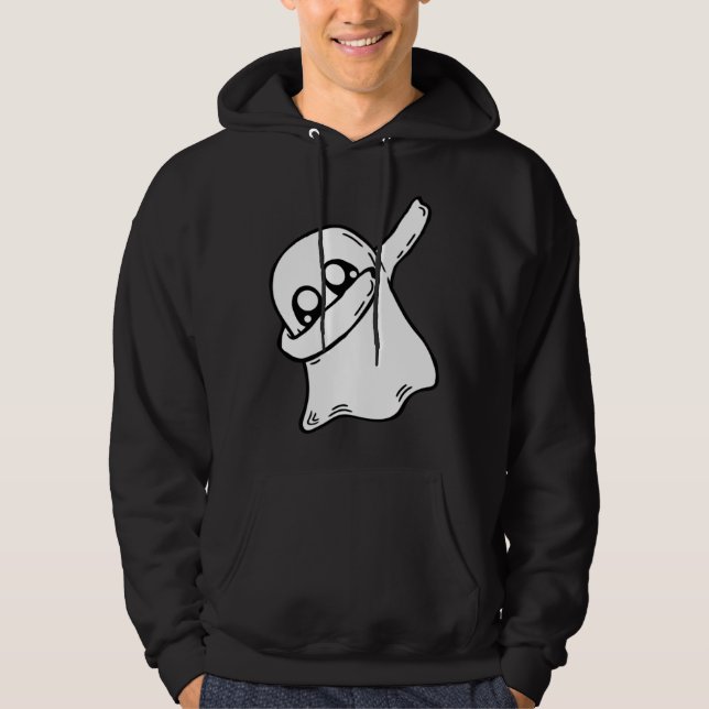 Cute Dabbing Ghost Dab Dance Gesture Pose Hallowee Hoodie (Vorderseite)