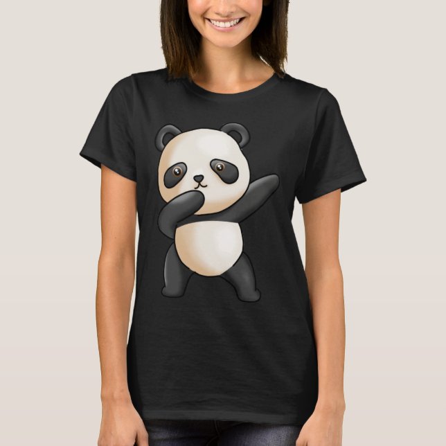 Cute Dabbing Panda Cute Animal Giant Panda Bear Da T-Shirt (Vorderseite)