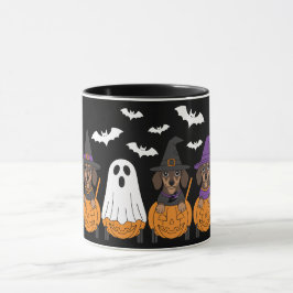 Cute Dachshunds Halloween Party Tasse