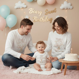 Cute Dad of the Bearly Birthday T-Shirt Tri-Blend Shirt